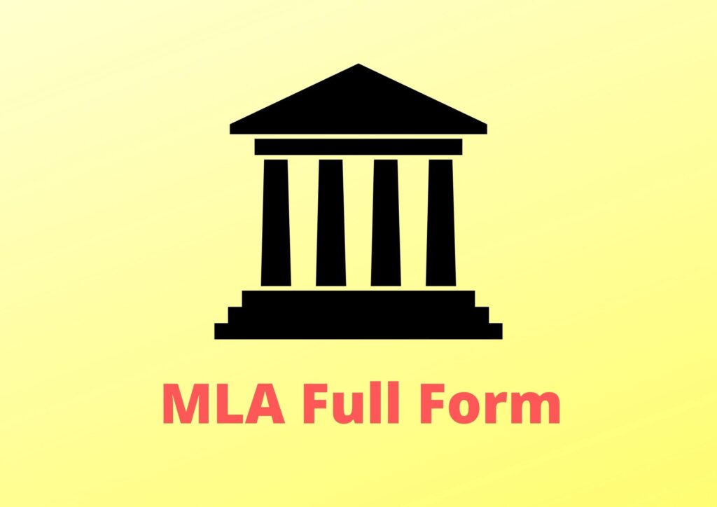 MLA Full Form in Politics Hindi English