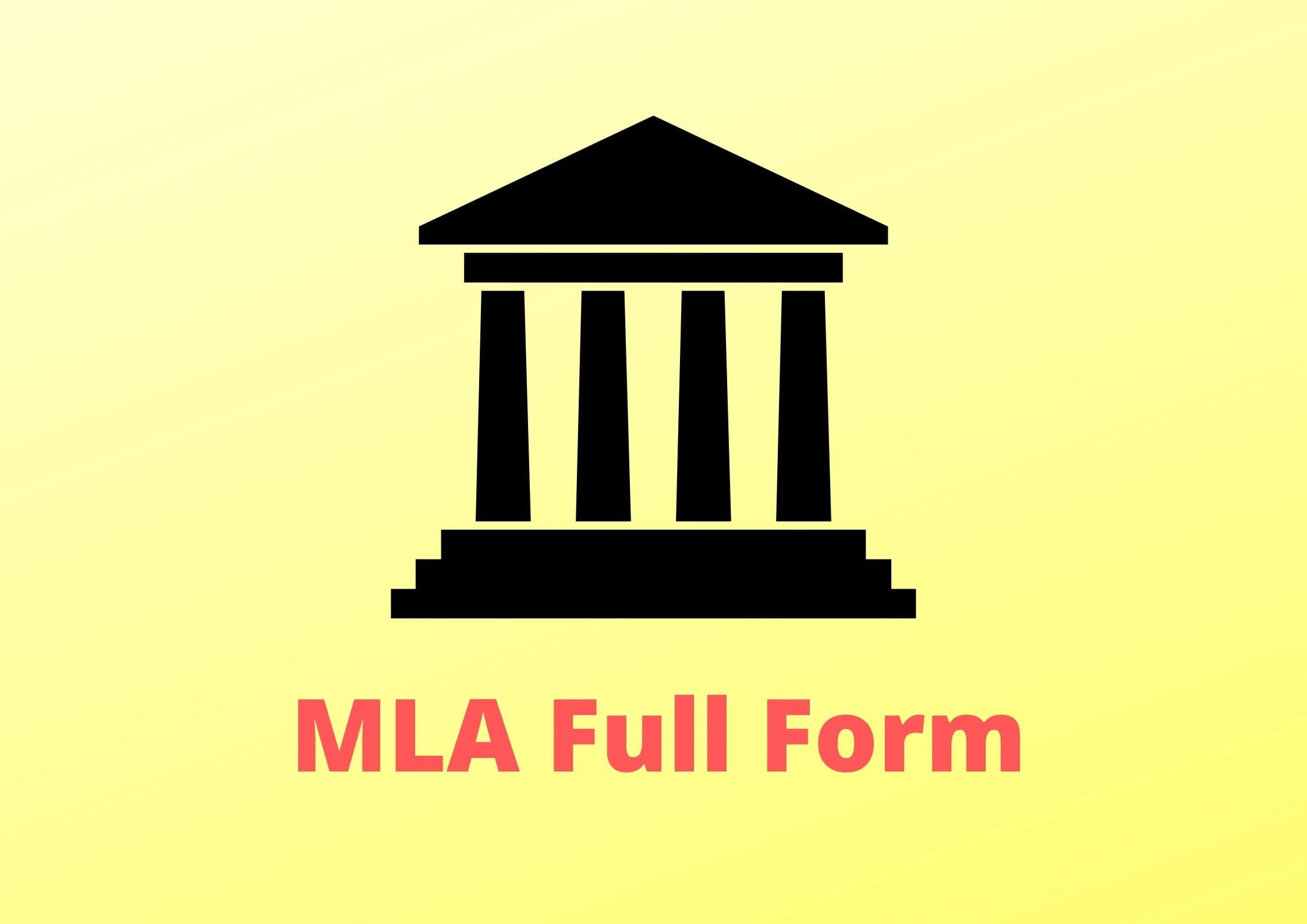 MLA Full Form in Politics Hindi English