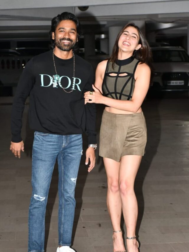 Sara Ali Khan and Dhanush fun in Gray Man Success Party