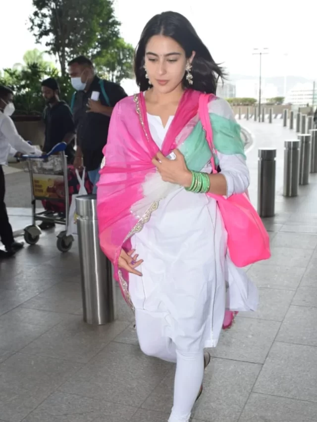 Sara Ali Khan Spotted at Airport in Ethnic Wear