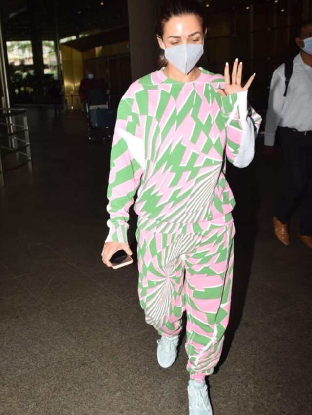 Malaika Arora New Colorful Dress Airport Look
