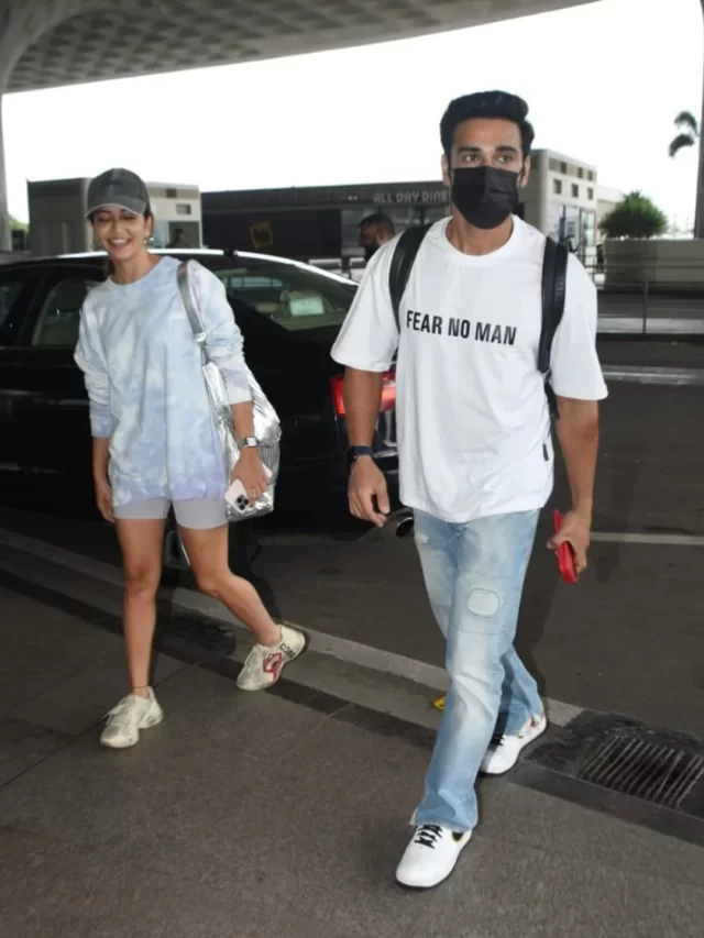 Kriti Kharbanda and Pulkit Samrat एक साथ एयरपोर्ट पे दिखें