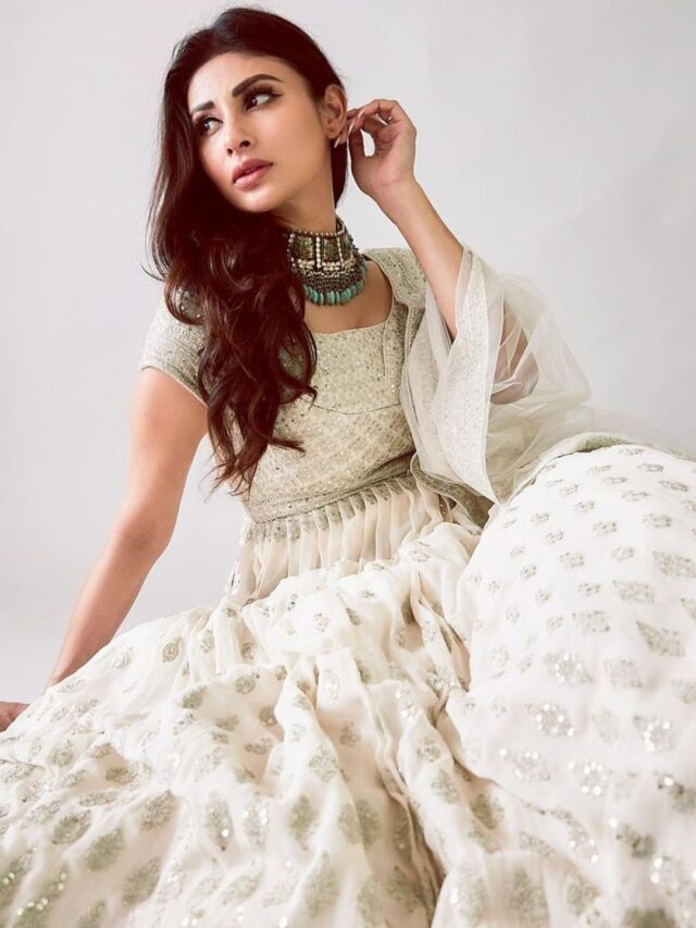 Mouni Roy Celebrating Gokul Ashtami in White Dress
