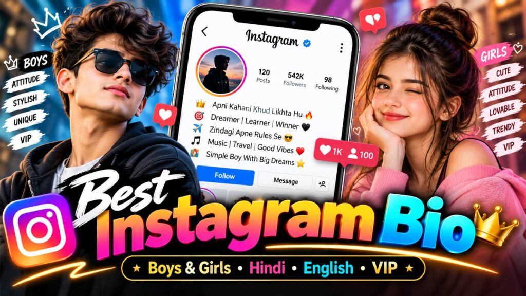 Facebook Bio for Boys and Girls in Hindi English Stylish Vip featured thumbnail