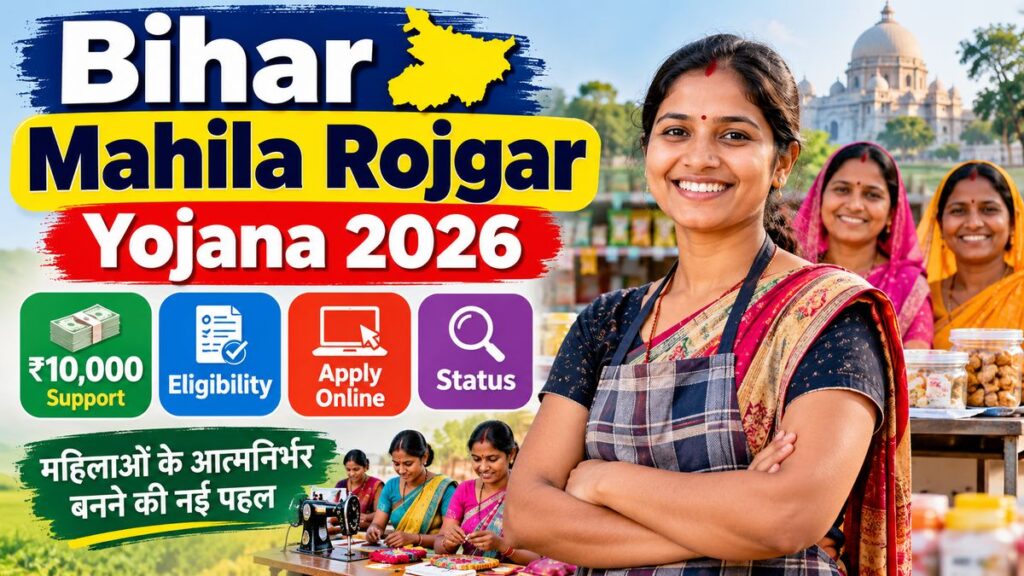 Bihar Mukhyamantri Mahila Rojgar Yojana 2026 ₹10,000 assistance thumbnail