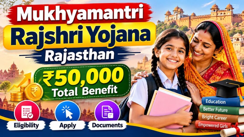 Mukhyamantri Rajshri Yojana Rajasthan ₹50,000 girl child benefit thumbnail